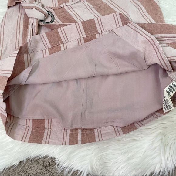 Free People Tuscan Sunrise Linen Wrap Skirt in Pink combo- Size 8 - Picture 8 of 11
